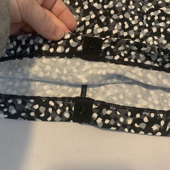 Title Nine Fit Flare Athletic Dream Dress Buttah Fabric Polka Dot Black Large - Picture 11 of 15